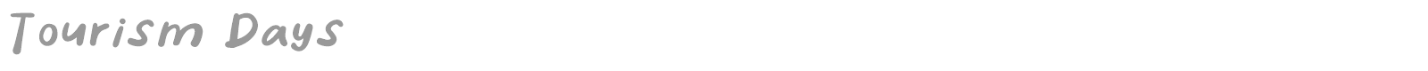 Tourism Days font preview